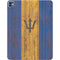Barbados Flag Dark Wood iPad Pro 13in M4 (2024) Skin